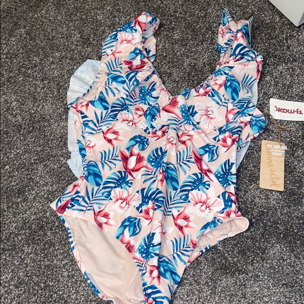 floral one piece bathing suit